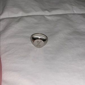 K initial signet ring
